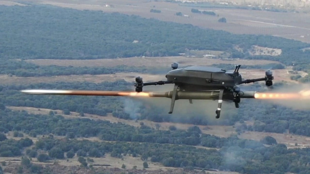 Tο UAV SARISA II εκτελεί βολή ρουκέτας FZ275LGR